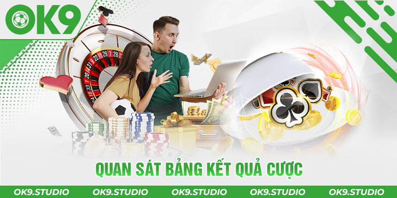 Quan sát bảng tổng cược khi chơi